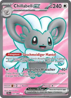 Pokémon-Karte Chillabell-ex 105/086