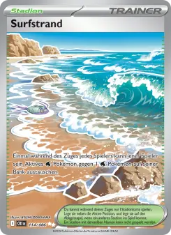 Pokémon-Karte Surfstrand 114/086