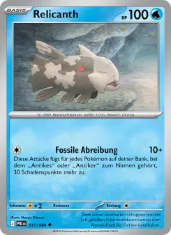 Pokémon-Karte Relicanth 017/084