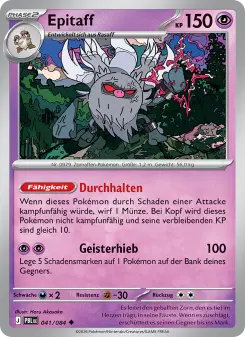 Pokémon-Karte Epitaff 041/084