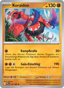 Pokémon-Karte Koraidon 047/084
