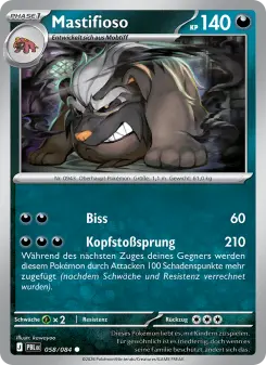 Pokémon-Karte Mastifioso 058/084