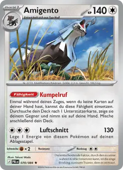 Pokémon-Karte Amigento 070/084