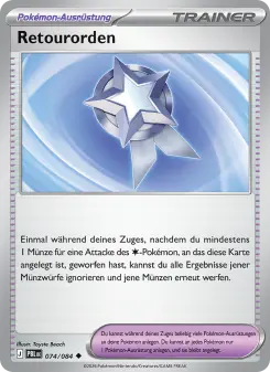 Pokémon-Karte Retourorden 074/084