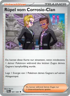Pokémon-Karte Rüpel vom Corrosio-Clan 081/084