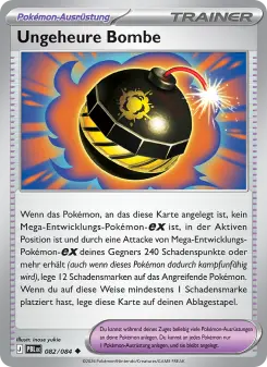 Pokémon-Karte Ungeheure Bombe 082/084