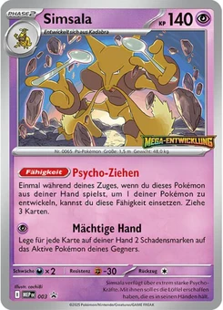 Pokémon-Karte Simsala 003/000