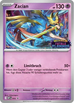 Pokémon-Karte Zacian 015/000