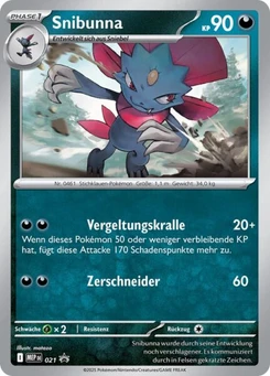 Pokémon-Karte Snibunna 021/000