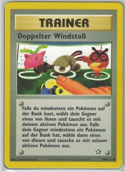 Pokémon-Karte Doppelter Windhauch 100/111