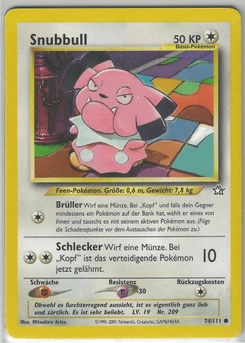 Pokémon-Karte Snubbull 074/111