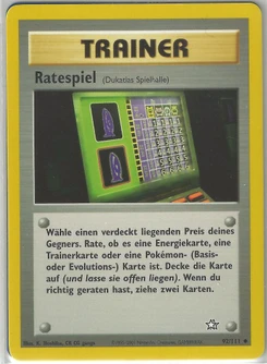 Pokémon-Karte Ratespiel 092/111