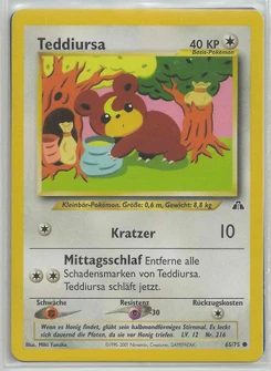 Pokémon-Karte Teddiursa 065/075