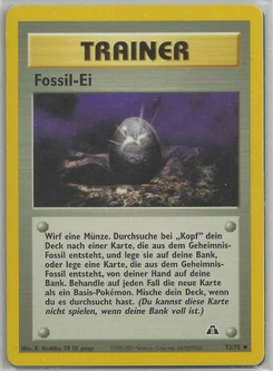 Pokémon-Karte Fossil-Ei 072/075