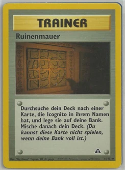 Pokémon-Karte Ruinenwand 074/075