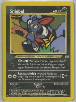 Pokémon-Karte Sniebel 024/064