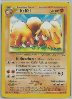 Pokémon-Karte Keifel 036/064