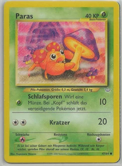 Pokémon-Karte Paras 047/064