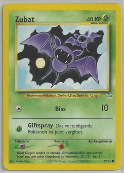 Pokémon-Karte Zubat 059/064