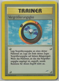Pokémon-Karte Vergrößerungsglas 101/105