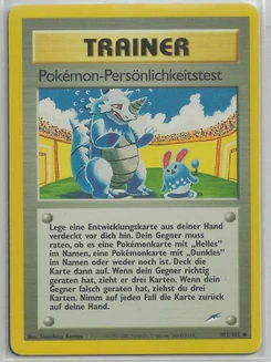 Pokémon-Karte Pokémon-Persönlichkeitstest 102/105