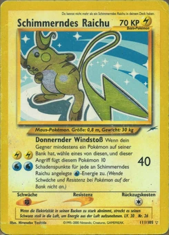 Pokémon-Karte Schimmerndes Raichu 111/105