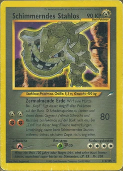 Pokémon-Karte Schimmerndes Stahlos 112/105