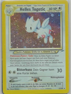 Pokémon-Karte Helles Togetic 015/105