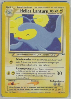 Pokémon-Karte Helles Lanturn 023/105