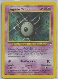 Pokémon-Karte Icognito W 029/105
