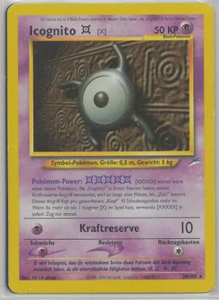 Pokémon-Karte Icognito X 030/105