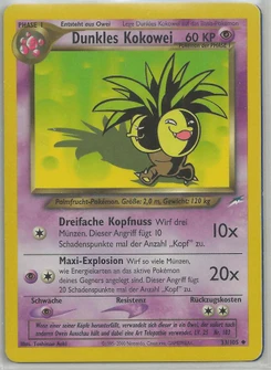Pokémon-Karte Dunkles Kokowei 033/105