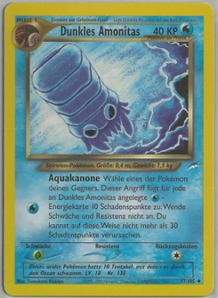 Pokémon-Karte Dunkles Amonitas 037/105
