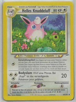 Pokémon-Karte Helles Knuddeluff 054/105
