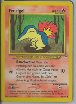 Pokémon-Karte Feurigel 061/105