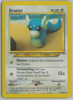 Pokémon-Karte Dratini 063/105