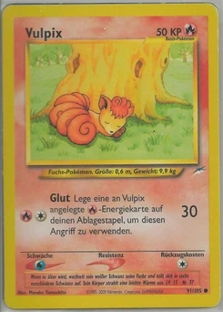Pokémon-Karte Vulpix 091/105