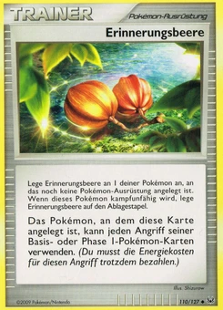Pokémon-Karte Erinnerungsbeere 110/127