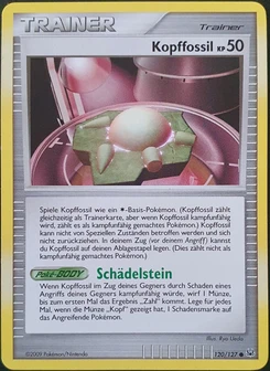 Pokémon-Karte Kopffossil 120/127