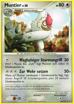 Pokémon-Karte Muntier 064/127