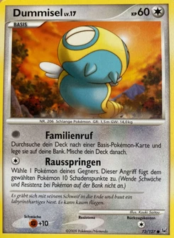 Pokémon-Karte Dummisel 073/127