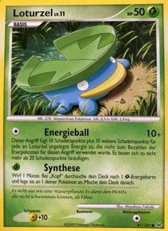 Pokémon-Karte Loturzel 081/127