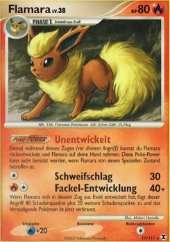 Pokémon-Karte Flamara 019/111