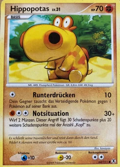 Pokémon-Karte Hippopotas 064/111