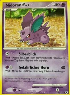 Pokémon-Karte Nidoran m 072/111