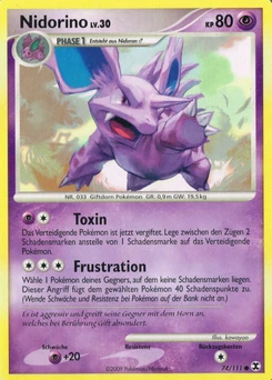 Pokémon-Karte Nidorino 074/111