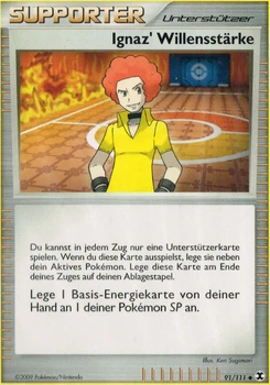 Pokémon-Karte Ignaz' Willensstärke 091/111