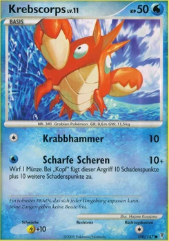 Pokémon-Karte Krebscorps 100/147