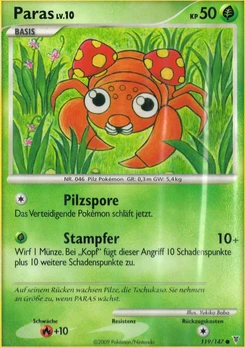 Pokémon-Karte Paras 119/147