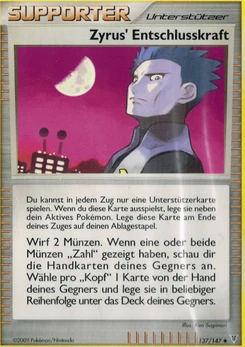 Pokémon-Karte Zyrus' Entschlusskraft 137/147